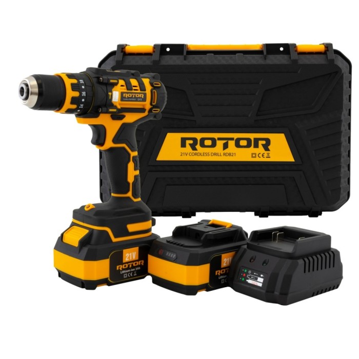 Autofiletanta pe acumulator ROTOR RDB21 21 V /3 Ah, 1350 Rot/min, 18+1, 30 Nm, Brushless Innovative ReliableTools