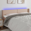 Tablie de pat cu LED cappuccino 183x16x78/88 cm piele ecologica GartenMobel Dekor, vidaXL