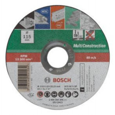 Disc de taiere BOSCH pentru constructii multiple, drept ,D 115 mm , grosime 1.0 mm