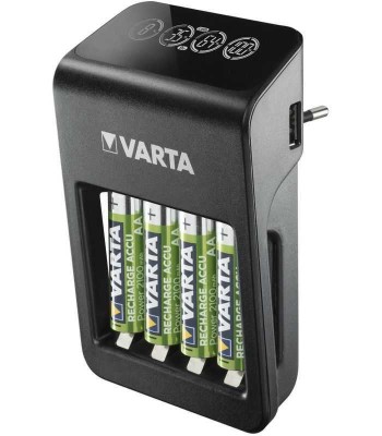 Incarcator Varta 57687 AA/AAA 9V NiMH port USB +4 acumulatori AA foto