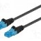 Patch cord Cat 6a, U/UTP, conexiune 1:1, rotund, 1.5m, Goobay - 55407
