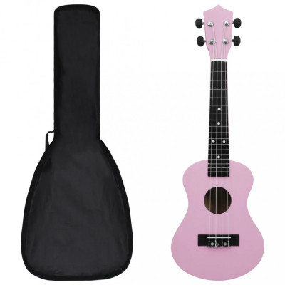 Set Ukulele Soprano Pentru Copii Cu Husă Roz 21&amp;amp;quot; 70153 foto