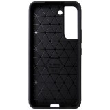 Husa spate Auto Focus aspect Carbon silicon neagra pentru Samsung Galaxy S22 5G