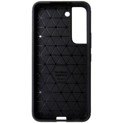 Husa spate Auto Focus aspect Carbon silicon neagra pentru Samsung Galaxy S22 5G foto
