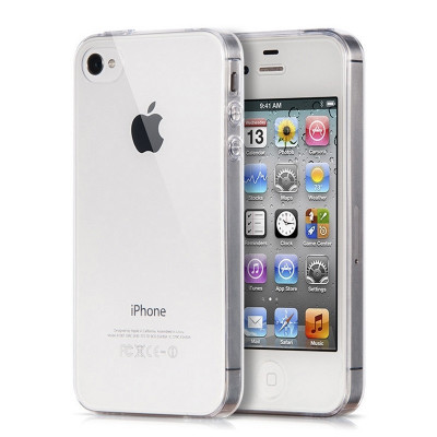 Husa Apple iPhone 4/4S, Elegance Luxury TPU slim transparent foto