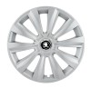 Set 4 Capace Roti Autohelix MSA&reg; potrivite jantelor de 15 inch, pentru Skoda Alb Negru model Delta Gray