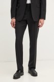 Filippa K pantaloni de lana culoarea negru, mulata, 31585