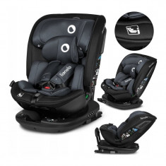 Scaun auto Lionelo Bastiaan RWF i-Size rotire 360 grade 0-36 Kg cu Isofix si centura Top Tether gri