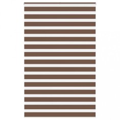 vidaXL Jaluzea tip zebra maro lățime țesătură 135,9 cm poliester