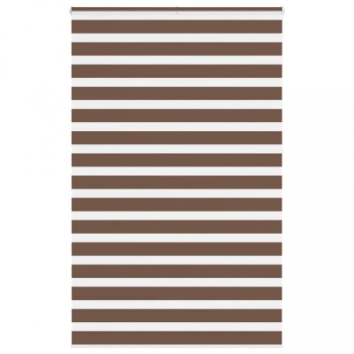 Jaluzea tip zebra maro lățime țesătură 135,9 cm poliester foto