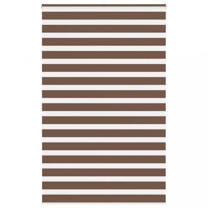 Jaluzea tip zebra maro lățime țesătură 135,9 cm poliester