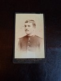 Fotografie tip CDV Tanar militar - Swiatoniowski Fotograful Curtei Majestati Sale Regelui Romaniei