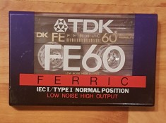Caseta audio TDK FE60 Ferric. Noua, sigilata