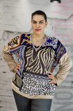 L870-15 Bluza casual cu imprimeu abstract in fata