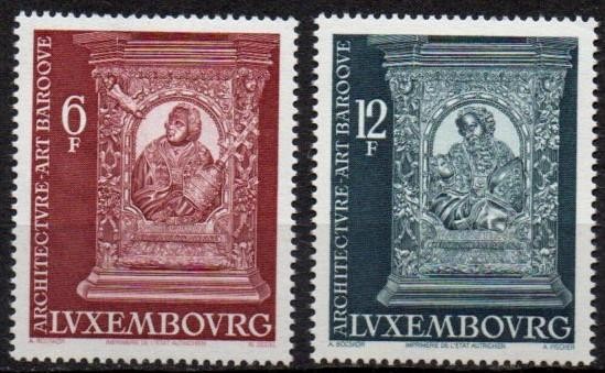 LUXEMBURG 1977, Arhitectura, Baroc, Arta, serie neuzata, MNH