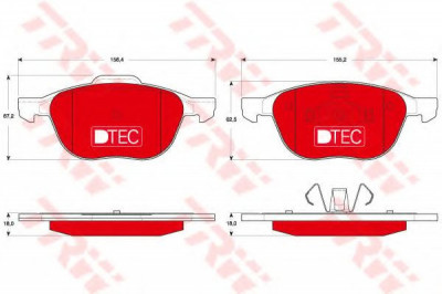 Set placute frana,frana disc VOLVO V50 (MW) (2004 - 2016) TRW GDB1583DTE foto