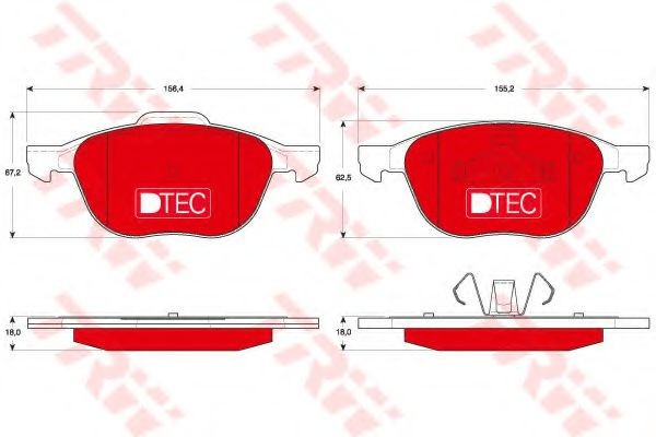 Set placute frana,frana disc VOLVO V50 (MW) (2004 - 2016) TRW GDB1583DTE