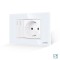 Intrerupator Dublu Cap Scara + Priza cu Rama din Sticla LUXION, Standard Italian, 3M SmartElectro IntelligentHouse