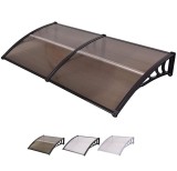 Copertina Marchiza Policarbonat 240x100cm: Negru, Maro, Gri, Transparent/Fumuriu. Protectie ploaie, usa/geam. 
