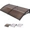 Copertina marchiza modulara 240x120cm Negru Maro Gri Policarbonat clar fumuriu