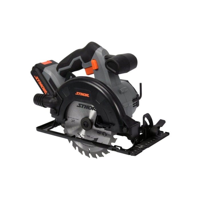 Circular de m&acirc;nă sthor 20v, 165mm, 1x2ah Sthor 78133