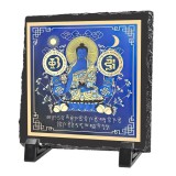 Cumpara ieftin Placa (placheta) cu Buddha medicinei albastra cu floare de lotus 2024