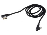 Cablu USB 2.0 1m Negru Textile Quick Charge