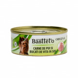 Hrana Umeda Pentru Caini, Basteto Originial, Cu Carne De Pui Si Bucati De Vita In Sos, 85 g