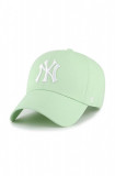 47 brand șapcă de baseball din bumbac MLB New York Yankees culoarea verde, cu imprimeu, B-NLRGW17GWS-B0B