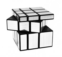 Cub Rubik 3x3x3 YongJun JingMian Mirror Silver , 139CUB foto