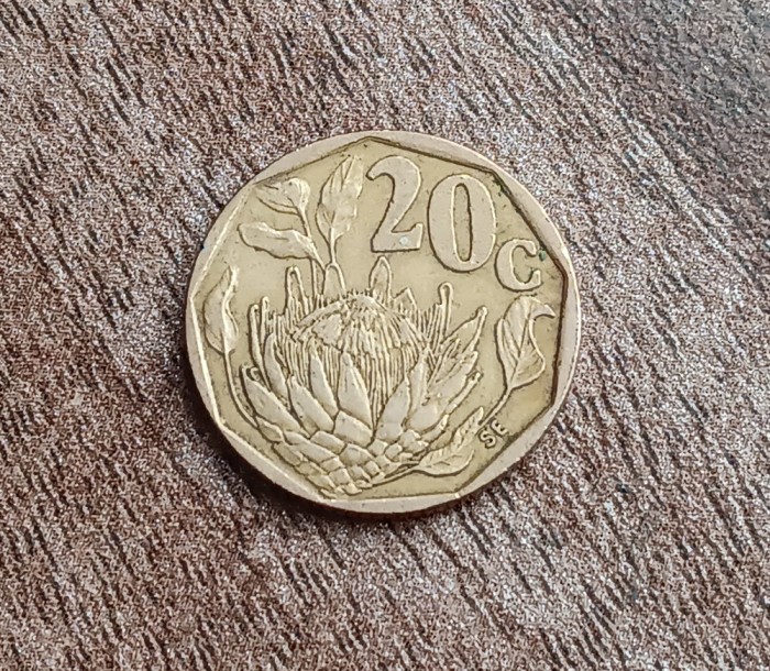 C50 - Moneda foarte veche - 20 centi - Africa de Sud - 1995