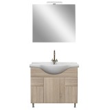 Mobilier complet de baie Bianca Prime 85, culoare stejar sonoma