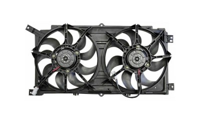 GMV radiator electroventilator SSangYong ACTYON SportS, 05.2011-, Korando, 2011-, motor 2.0 xdi, diesel, 360/360; (2 +2) pini, cu pre-rezistor, foto