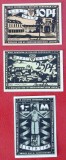 Germania lot 3 notgeld 10 + 25 pfennig + 1 Mark Bentheim **