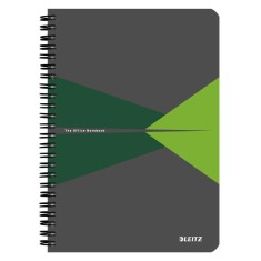 Caiet de Birou A5 Leitz Office, Spiralat, Dictando, 90 File, Coperta Carton Laminat, Verde, Caiete de Birou, Caiete pentru Birou, Caiet Organizare, Ca foto
