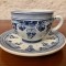 CEASCA SI FARFURIE PICTATE MANUAL- MARCAJ DELFTS BLUE HAND PAINTED HOLLAND G.S.