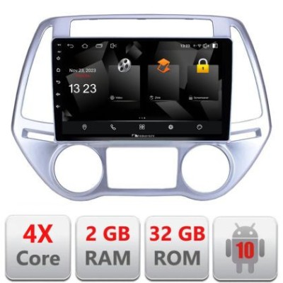 Navigatie HHyundai I20 2011-2014 manual si automat Android radio gps internet quad core 2+32 carplay android auto CarStore Technology foto