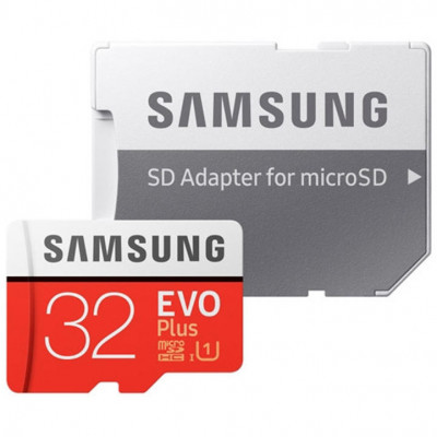 Card MicroSD Original SAMSUNG EVO Plus - 32GB + Adaptor Clasa 10 foto