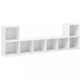 Cumpara ieftin Dulapuri TV, 2 buc., alb, 72x35x36,5 cm, lemn prelucrat