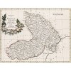 Harta Moldova si Tara Romaneasca, Rizzi Zanoni, 1782, 50x60cm, reproducere