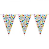 Set Banner Party, Model Stegulete, Happy Birthday, Multicolor, 3.66m, 10 Bucăți, Oem