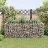 vidaXL Strat &icirc;nălțat gabion, 270 x 90 x 100 cm, oțel 142554