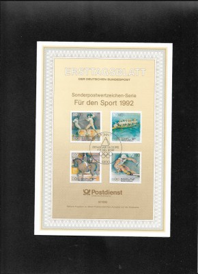 Germania FDC 6 .1992 foto