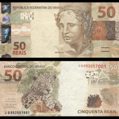 BRAZILIA █ bancnota █ 50 Reais █ 2010 (2020) █ P-256h █ UNC █ necirculata