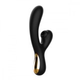 Vibrator Anna G-Spot Vibrating&amp;Sucking Silicon USB Negru Passion Labs