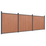 Cumpara ieftin Panouri pentru gard, maro, 526x186 cm, WPC