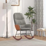 vidaXL Scaun balansoar, gri deschis, catifea 4102621