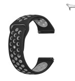 Curea silicon compatibila Samsung Galaxy Watch Ultra2, telescoape Quick Release, 22mm, Negru/Gri
