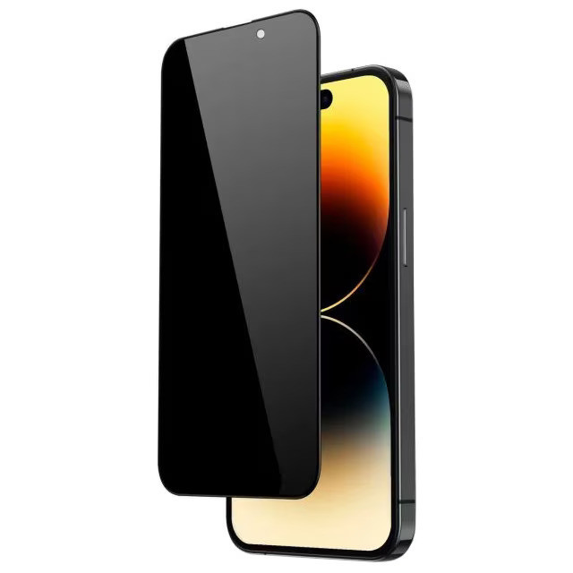 Folie Sticla Tempered Glass Apple iPhone 15 6.1 Full Glue Fullcover Black Privacy