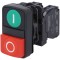 Comutator dublu 22mm roșu/verde